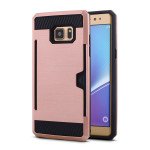 Wholesale Galaxy Note FE / Note Fan Edition / Note 7 Credit Card Armor Case (Rose Gold)